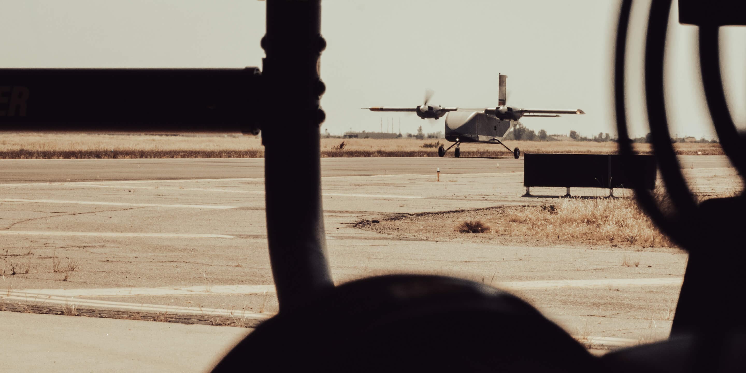 Lifter Lite aircraft taxiing on the runway